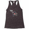 up and atom funny science best product Racerback Tank