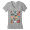 vintage electronic retro technology Women's V-Neck T-Shirt