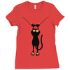 a cat always with me Ladies Fitted T-Shirt