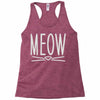 meow cute cat face Racerback Tank