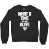 what a time to be alive Crewneck Sweatshirt