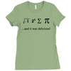 i ate sum pi t shirt s m l xl 2xl 3xl funny nerdy geeky college awesom Ladies Fitted T-Shirt