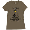 daddy and son fishing partners for life Ladies Fitted T-Shirt