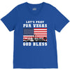 Lets Pray For Vegas, God Bless V-Neck Tee