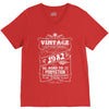 Vintage Aged To Perfection 1982 V-Neck Tee