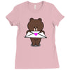 brown Ladies Fitted T-Shirt