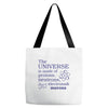 The Universe Is Made Of Protons Neutrons Elektrons And Morons Tote Bags