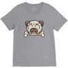 cute pug dog V-Neck Tee