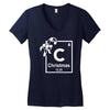 christmas periodic table of elements Women's V-Neck T-Shirt