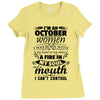 I Am An October Women Ladies Fitted T-Shirt