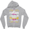 i am a february women Zipper Hoodie