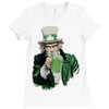 st patricks day  uncle sam Ladies Fitted T-Shirt