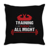 Training to beat All Might Throw Pillow
