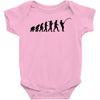 evolution of a fisherman angler mens fishing t shirt Baby Onesie