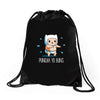 puncha yo buns Drawstring Bags