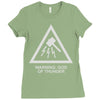 warning god of thunder Ladies Fitted T-Shirt