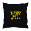 Satans School For Girls Throw Pillow