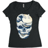 the great wave off skull Women's Triblend Scoop T-shirt