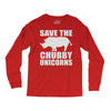 save the chubby unicorns Long Sleeve Shirts