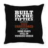 funny  built in the 50&rsquo;s, ideal gift or christmas present. Throw Pillow