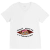 February Peeking Out Baby Girl V-Neck Tee