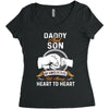 daddy and son not always eye to eye Women's Triblend Scoop T-shirt