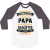 Super Cool Papa Of A Freaking Awesome Daughter 3/4 Sleeve Shirt