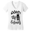 never stop exploring Women's V-Neck T-Shirt