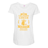 I Am A Childhood Cancer Survivor What's Your Superpower? Maternity Scoop Neck T-shirt