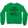 i love when my wife lets me buy another bike Crewneck Sweatshirt