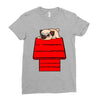 snoopy parody pug w Ladies Fitted T-Shirt