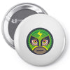 lucha libre   green Pin-back button