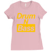 drum n bass birthday music Ladies Fitted T-Shirt