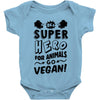 Be A Super Hero For Animals Go Vegan! Baby Bodysuit