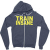insane gym training bodybuilding workout keepfit weightlifting Zipper Hoodie