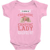 camping lady Baby Bodysuit