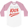 zero hair 100 awesome 3/4 Sleeve Shirt
