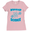 science worship funny geek atheist anti religion Ladies Fitted T-Shirt
