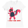i only kiss boys Ladies Fitted T-Shirt