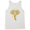 tribal print elephant geometric gold animals cool Tank Top