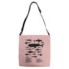 shark chart Adjustable Strap Totes