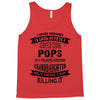 Super Cool Pops Of A Freaking Awesome Granddaughter Tank Top
