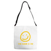 the game is on Adjustable Strap Totes
