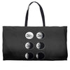 the phases of the moon of laika dog Weekender Totes