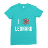 i heart leonard Ladies Fitted T-Shirt