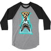 pizza shark graphic 3/4 Sleeve Shirt