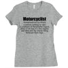 motorcyclist Ladies Fitted T-Shirt