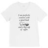 good book and coffee rectangle V-Neck Tee