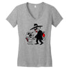 cat vs mouse Women's V-Neck T-Shirt