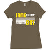 same shirt different day Ladies Fitted T-Shirt